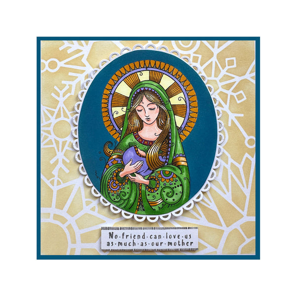 Christmas Mother Mary Clear Stamp Set | Quiet Grace