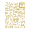 Sleigh Bells Ring Foil Puffy Sentiments Stickers