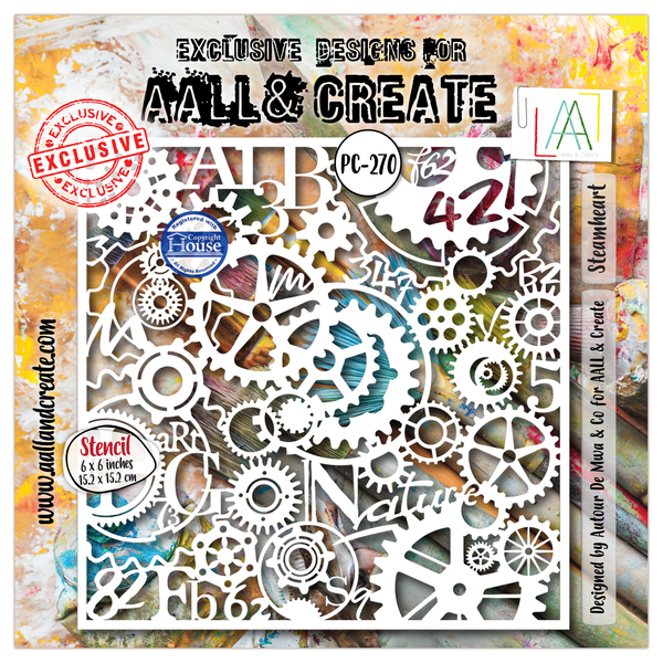 Steamheart 6x6 Stencil No. 270