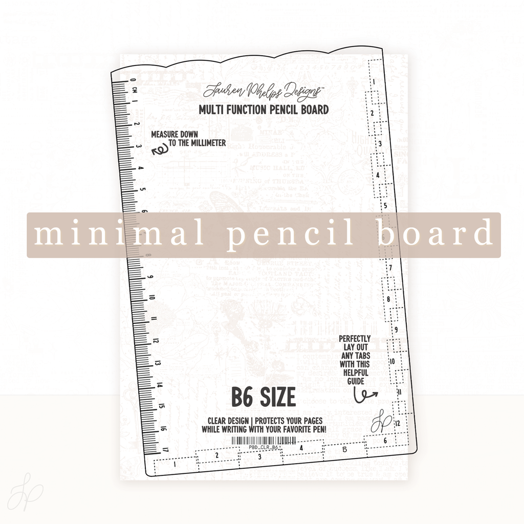 Clear Multi-function Journaling Pencil Board