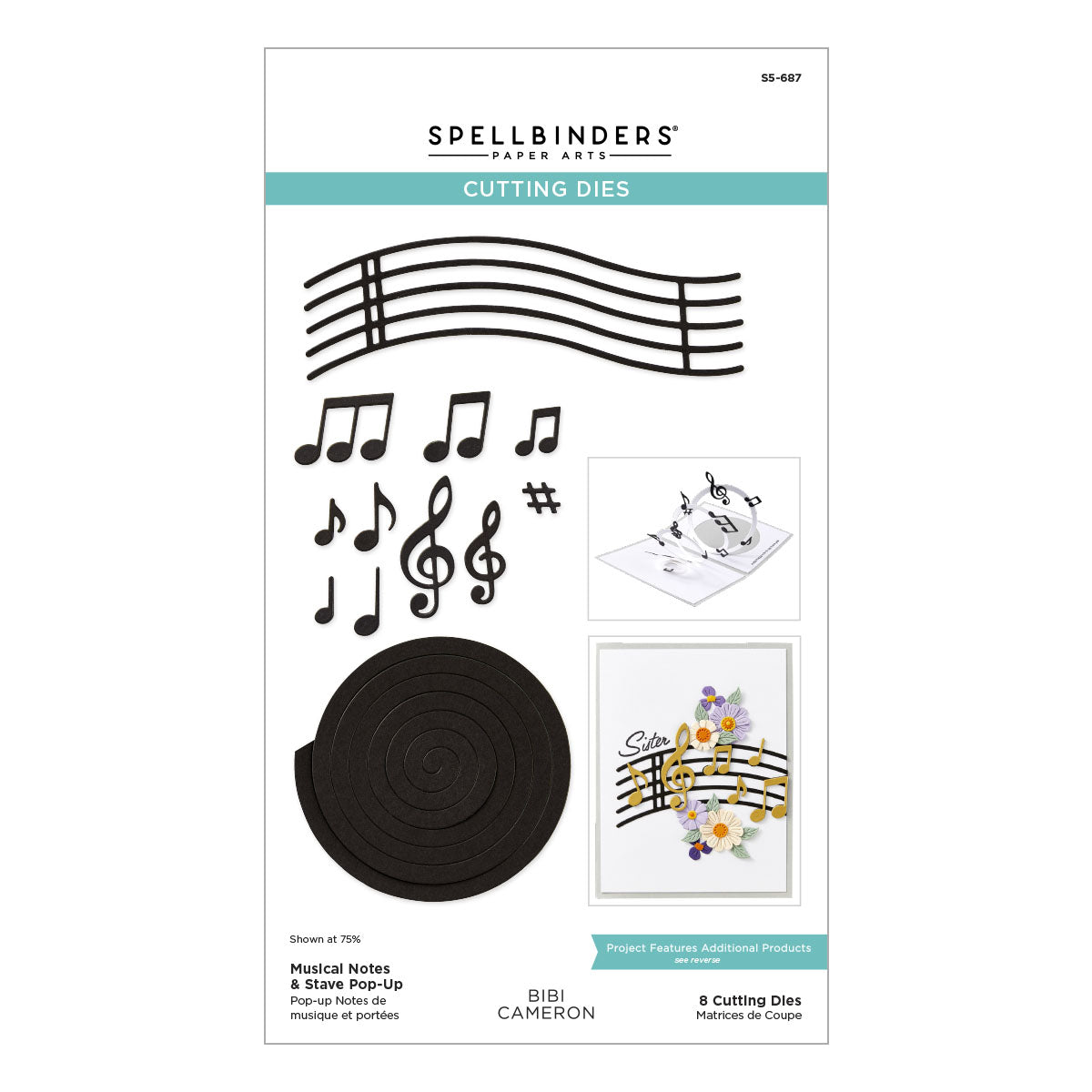 Musical Notes & Stave Pop-Up Etched Dies | Bibi Cameron