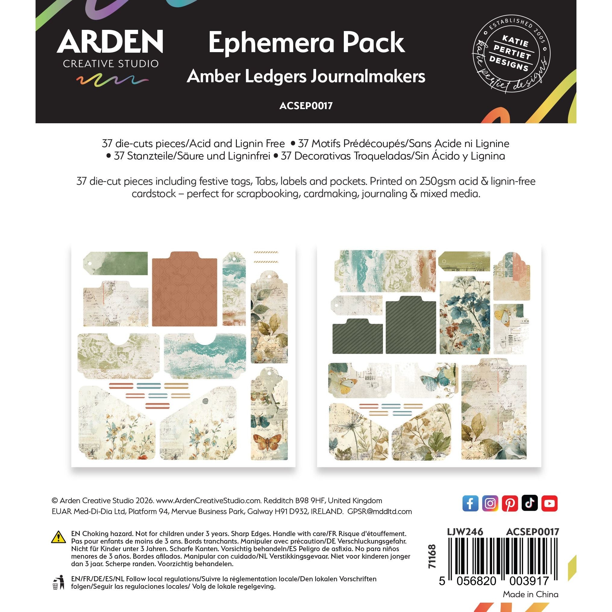 Amber Ledgers Journalmakers Ephemera Pack