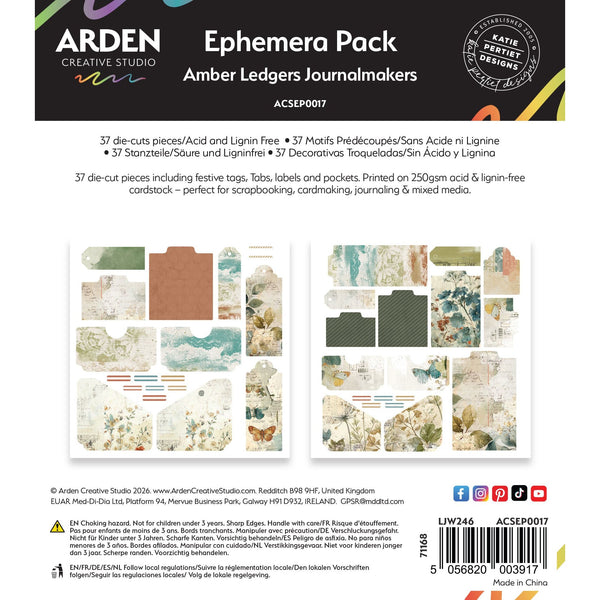 Amber Ledgers Journalmakers Ephemera Pack