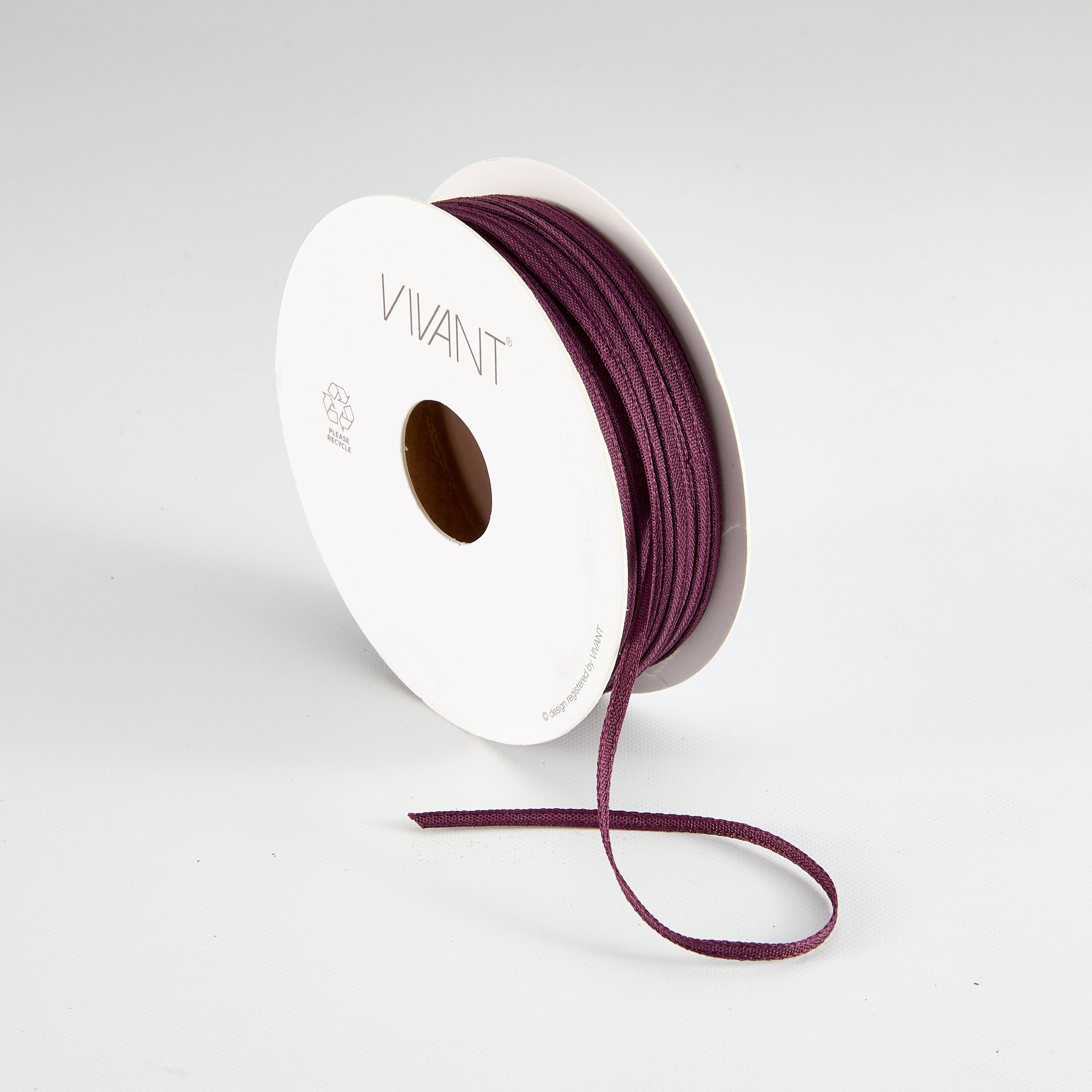 Rose Purple Narrow Texture Ribbon {2 yards}