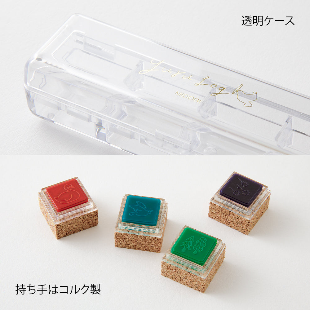 Cat Companions Yuru Log Pre-inked Stamp Set