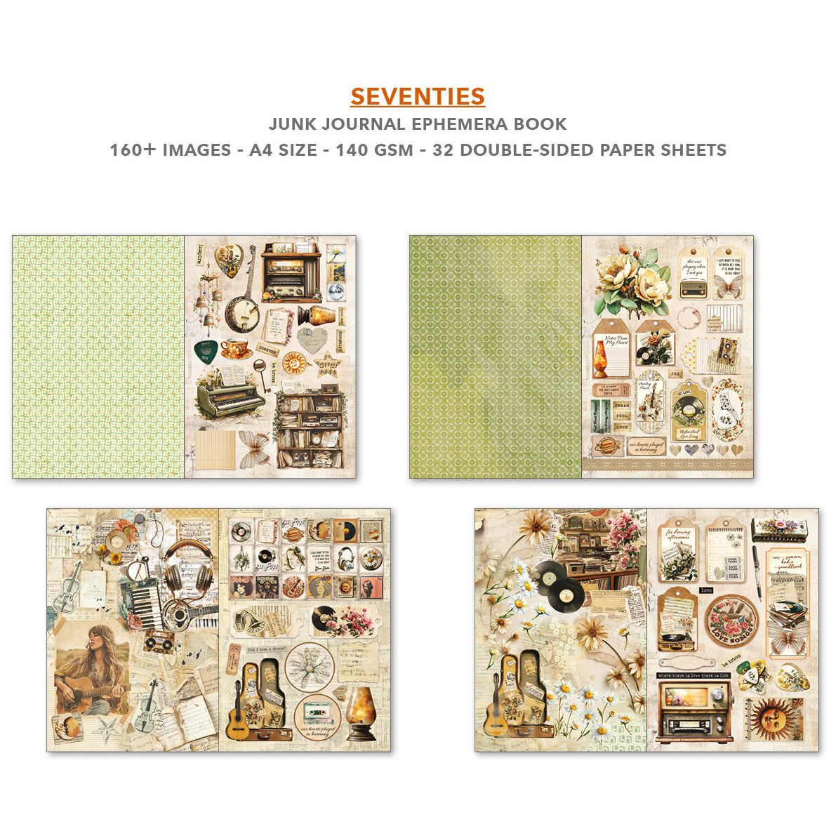 Seventies A4 Junk Journal & Ephemera Book