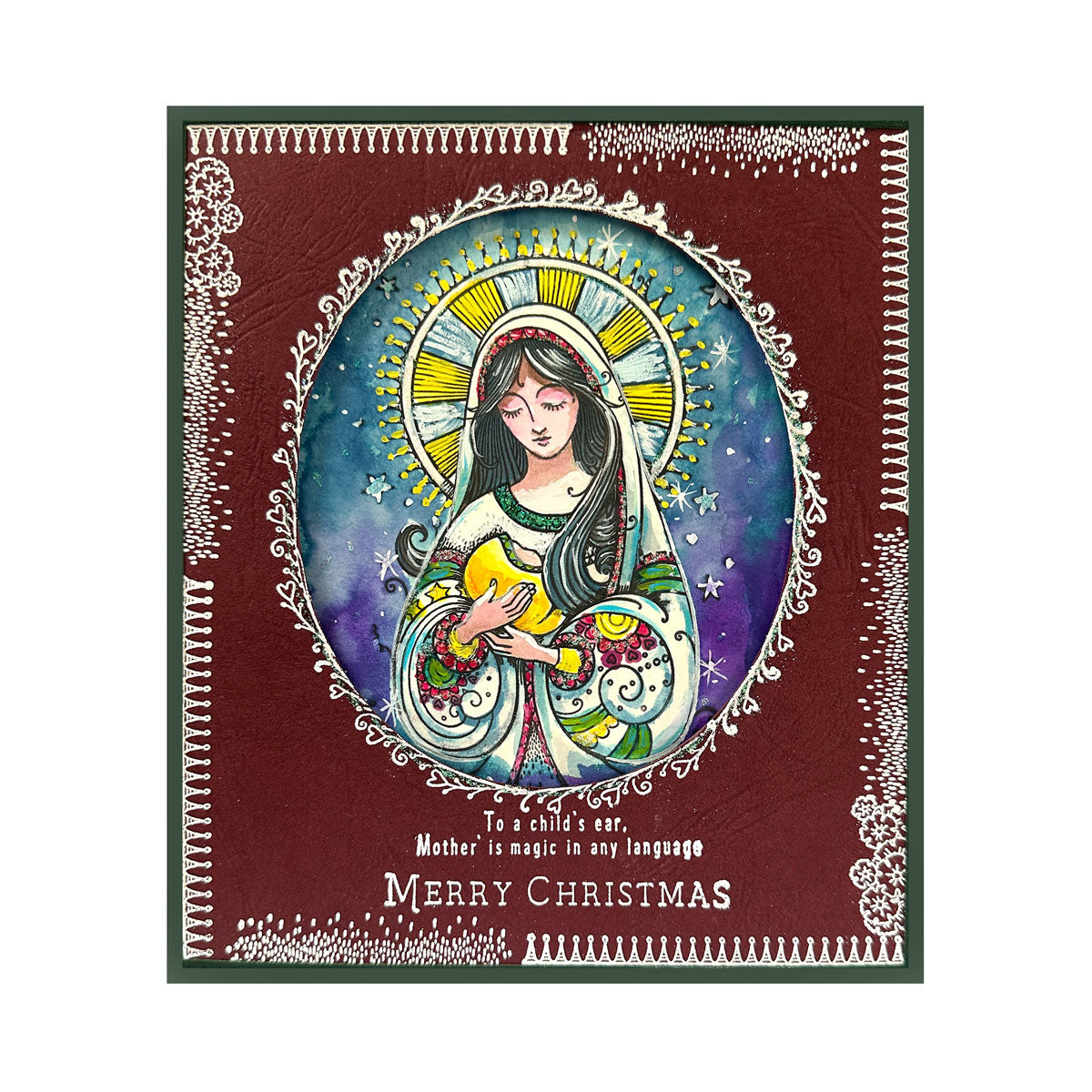 Christmas Mother Mary Clear Stamp Set | Quiet Grace