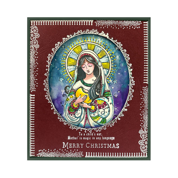 Christmas Mother Mary Clear Stamp Set | Quiet Grace