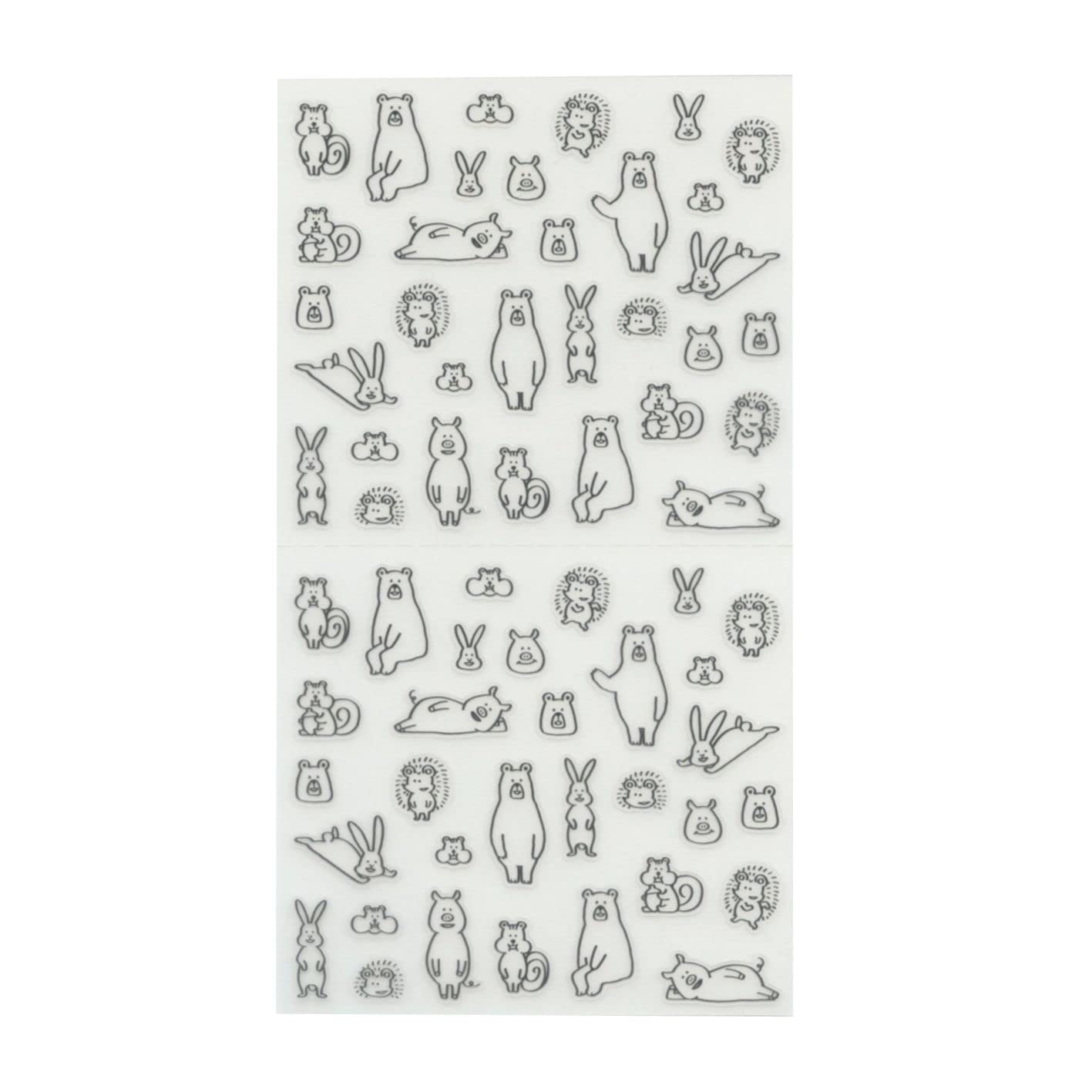 Chat Forest Animals 2590 Clear Sticker Sheet