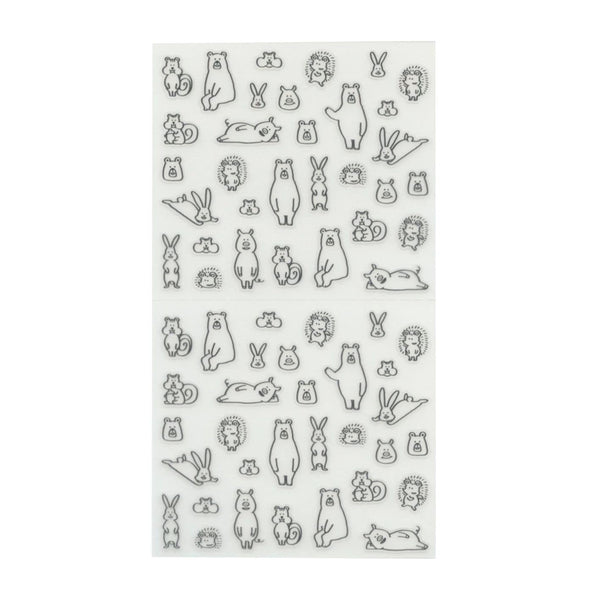 Chat Forest Animals 2590 Clear Sticker Sheet