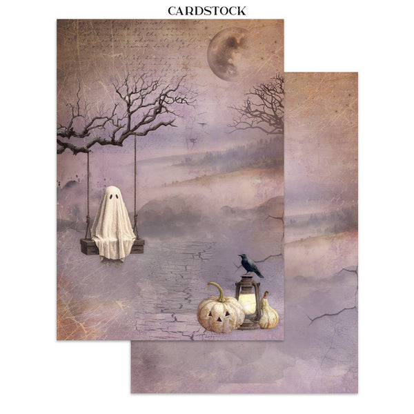 Halloween Junk Journal Book | Backgrounds, Stickers, and Cut-outs