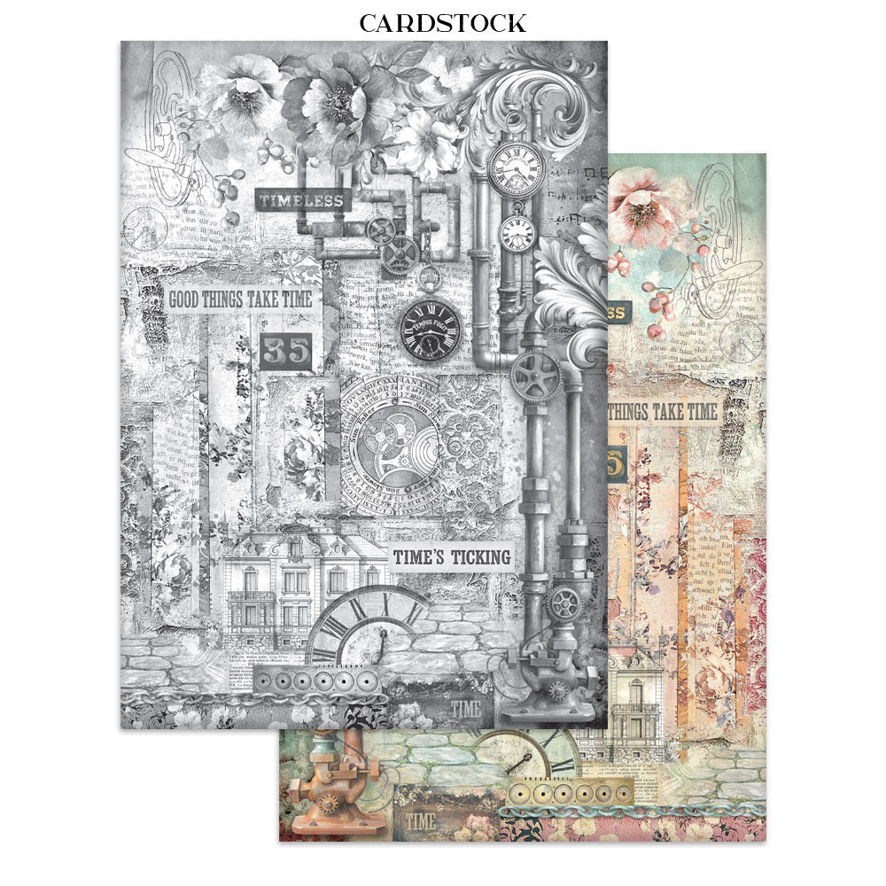 Gardens of Time Junk Journal Book | Backgrounds, Stickers, and Cut-outs