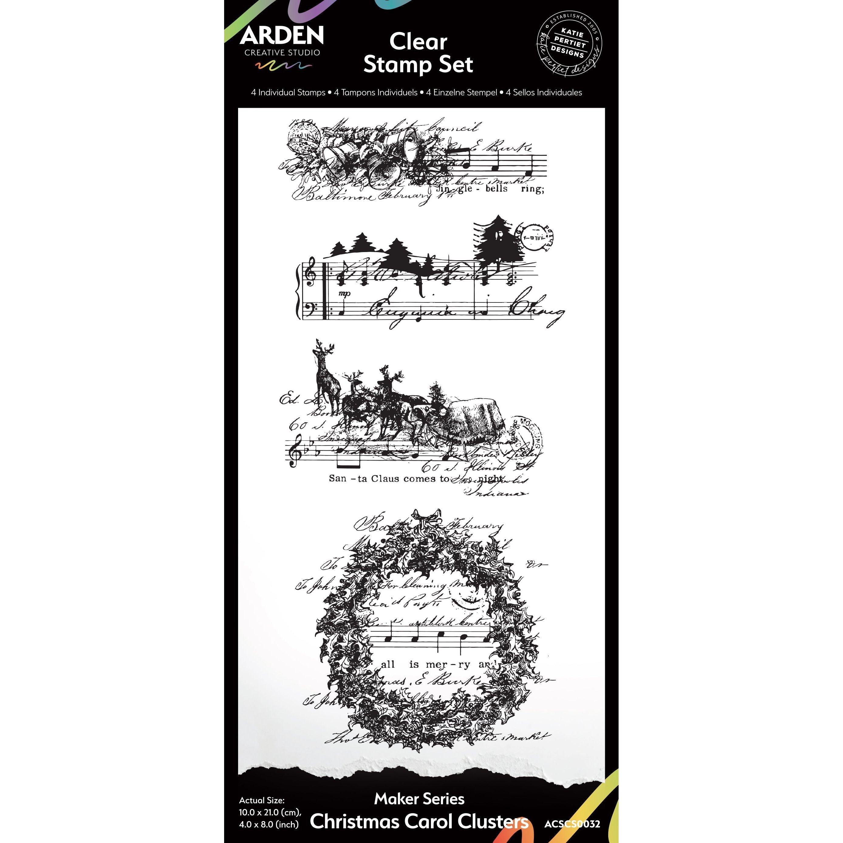 Christmas Carol Clusters 4x8 Clear Stamp Set | Maker Series
