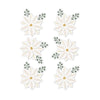 Sleigh Bells Ring Gold Poinsettias Dimensional Acetate Stickers