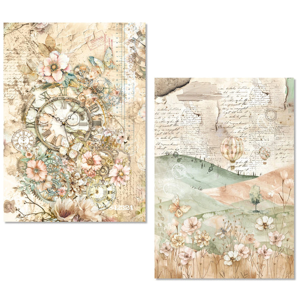 Lost in Time A5 Mixed 8pc Rice Paper