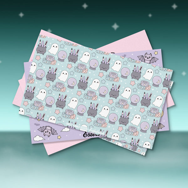 Pastel Halloween Blotter Paper Set | Sweet Kawaii Design x Esterbrook