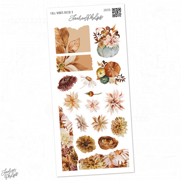 Fall Vibes Deco 3 Sticker Sheet