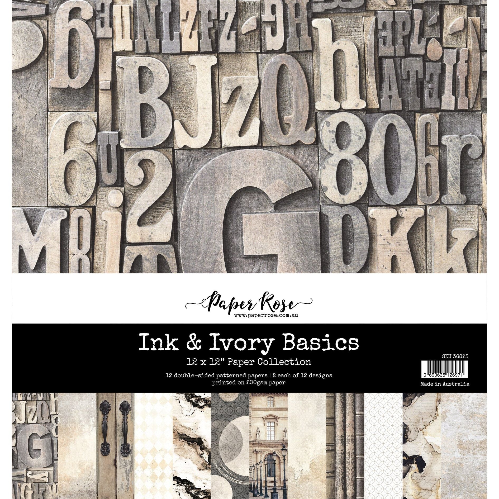 Ink & Ivory Basics 12x12 Paper Collection