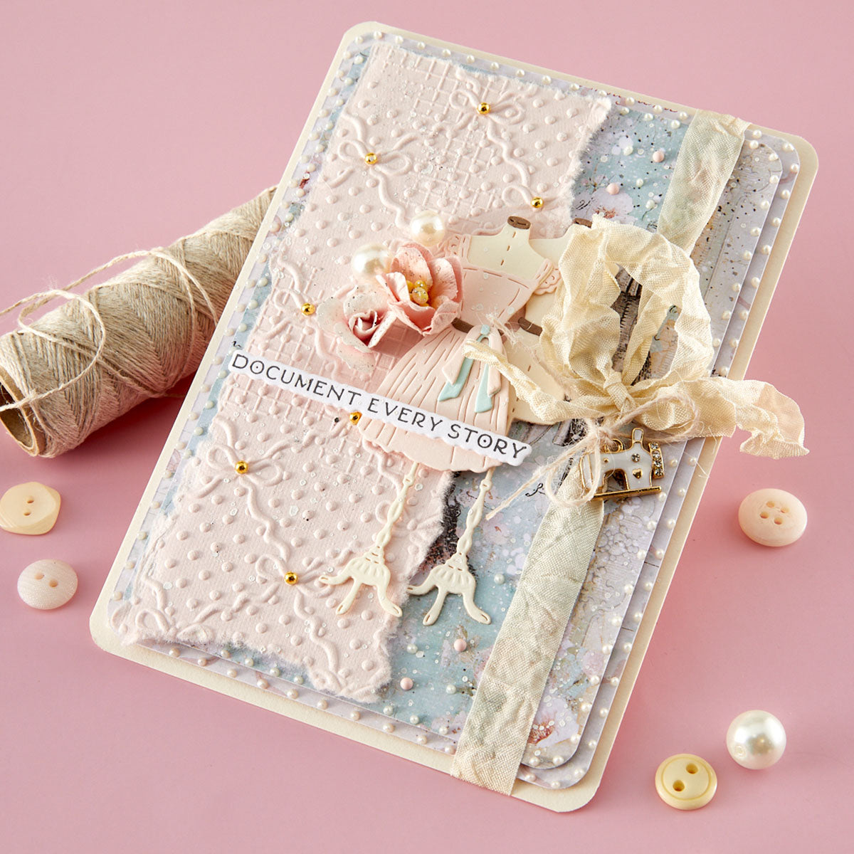 Ribbons & Seams 3D Embossing Folder | Frank Garcia