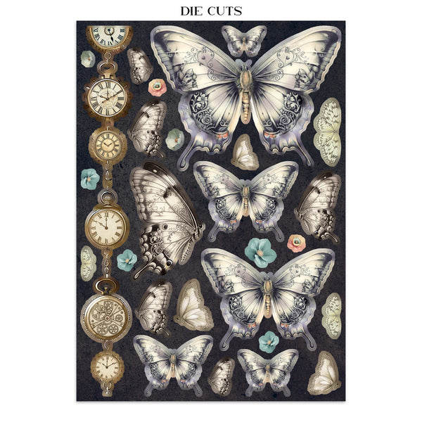 Gardens of Time Junk Journal Book | Backgrounds, Stickers, and Cut-outs