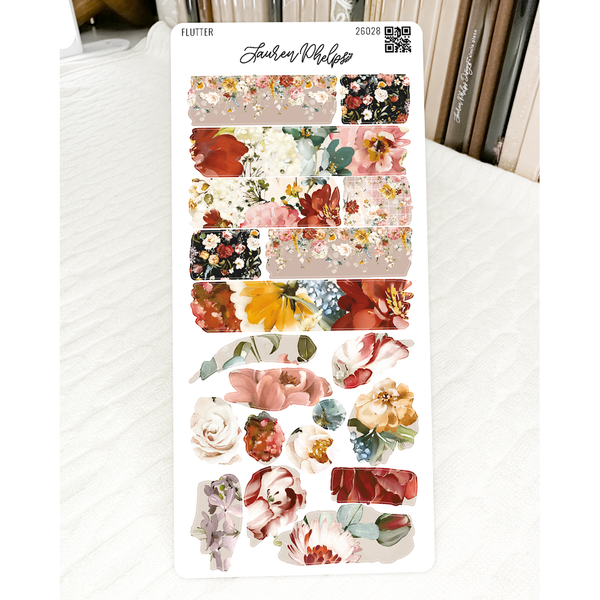 Flutter Collection | Washi Sticker Sheet