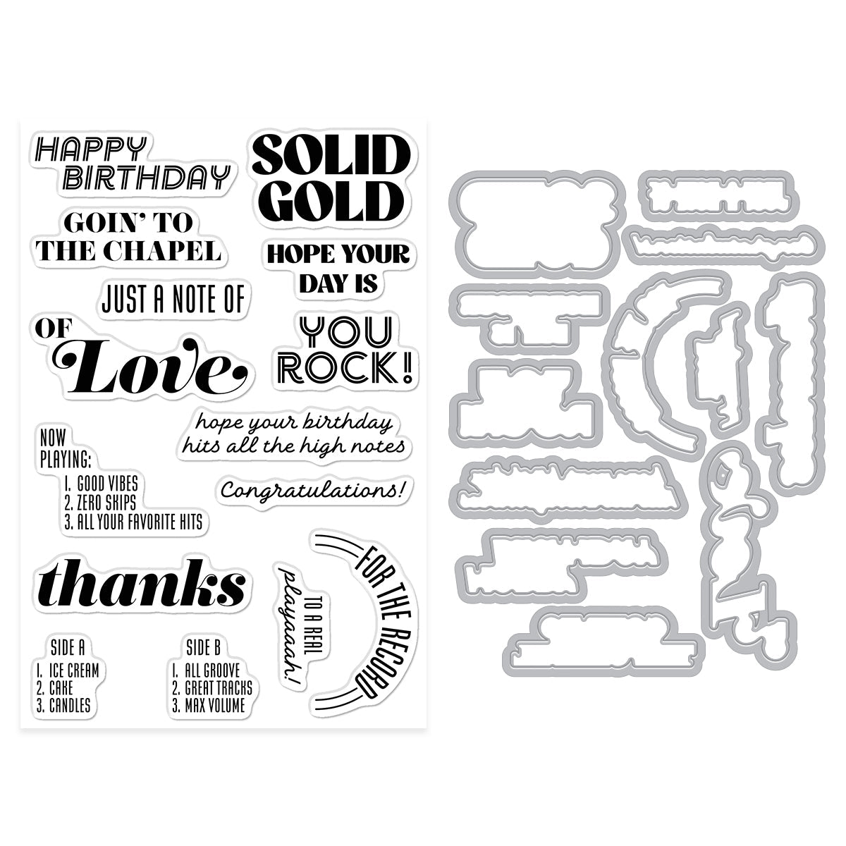Solid Gold Stamp + Cut Set