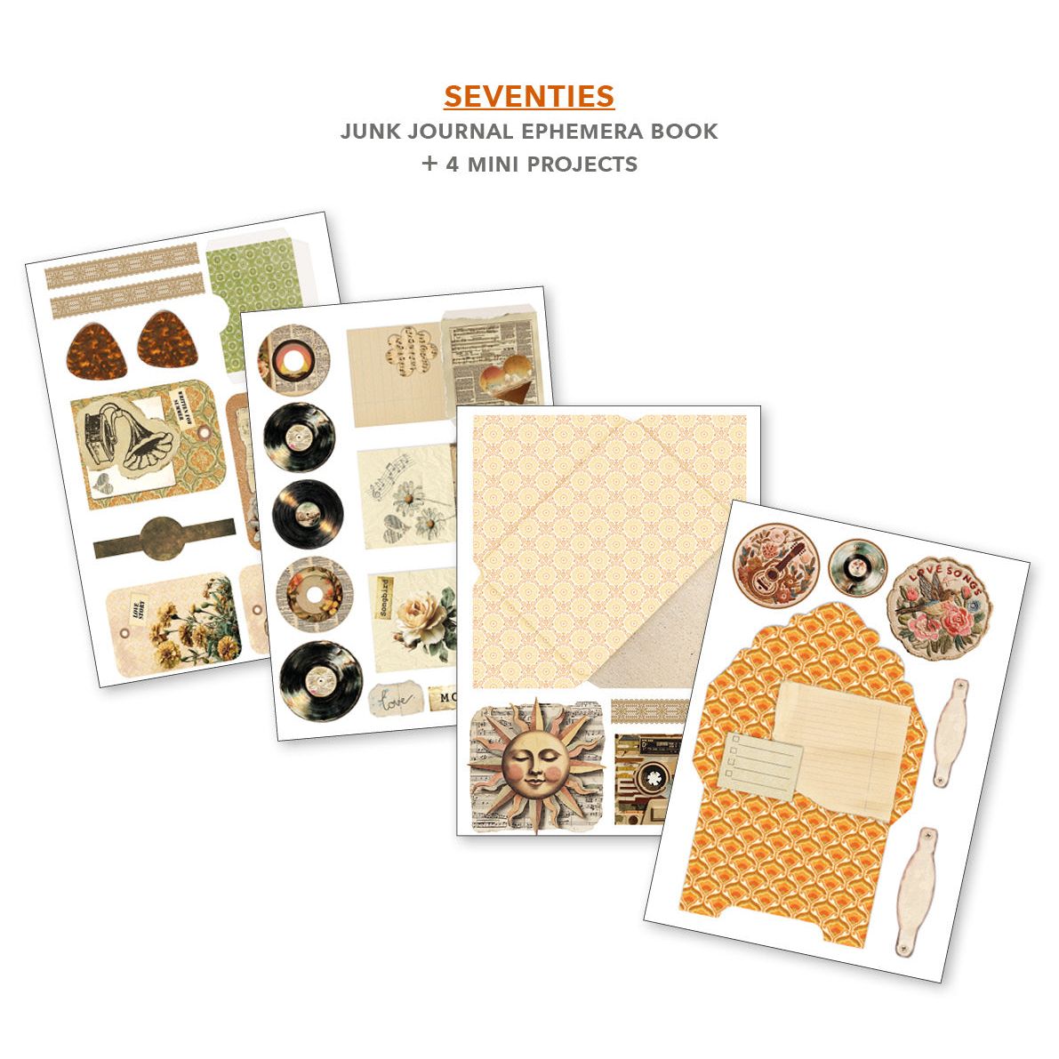 Seventies A4 Junk Journal & Ephemera Book