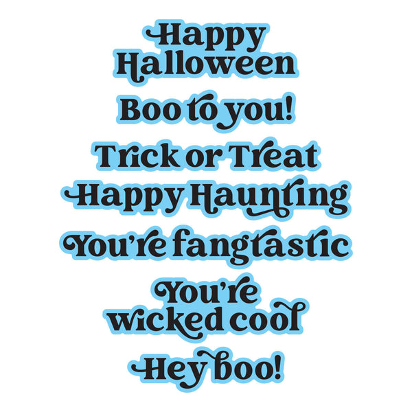 Spooky Sentiments Press & Foil Plate + Die Set | Simon Hurley