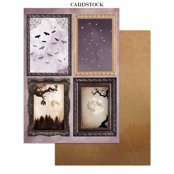 Halloween Junk Journal Book | Backgrounds, Stickers, and Cut-outs