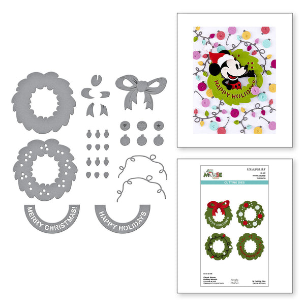 Classic Mouse Holiday Wreath Etched Dies