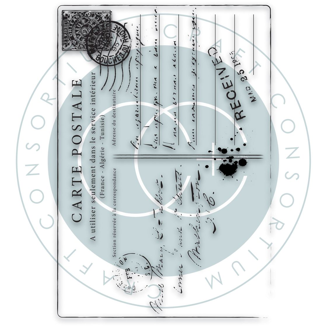 Old Postcard A6 Stamp Set