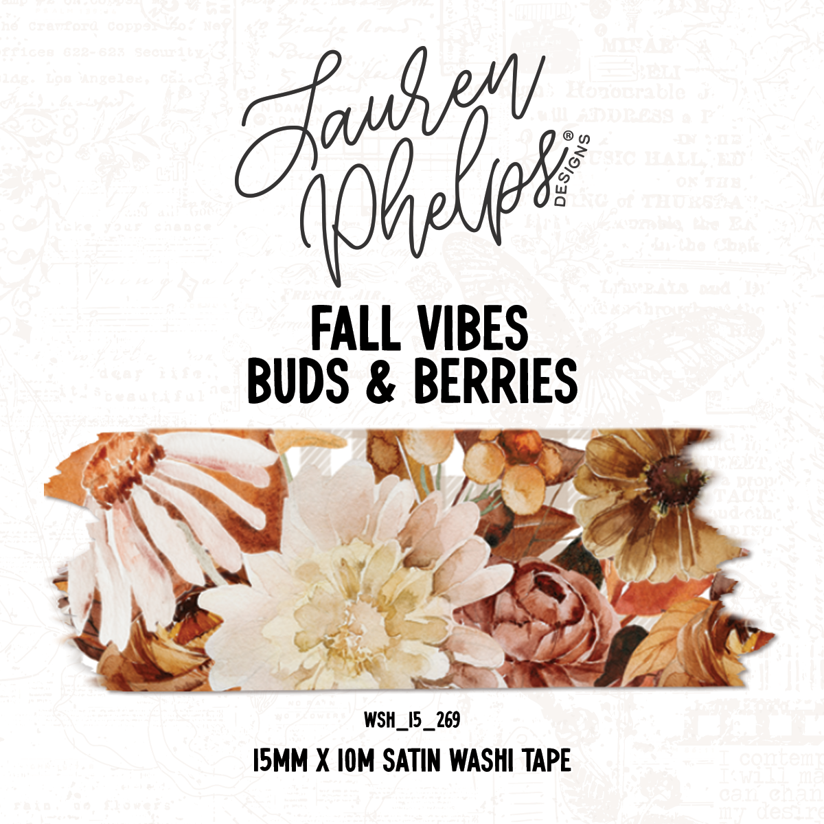 Buds & Berries 15mm Washi | Fall Vibes 2.0