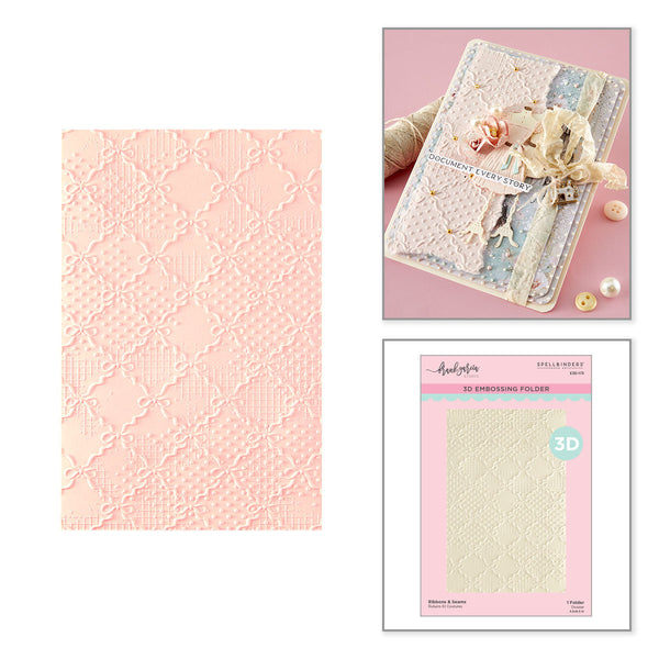 Ribbons & Seams 3D Embossing Folder | Frank Garcia
