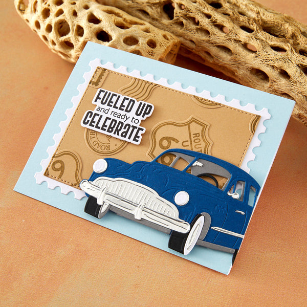 Road Trip Adventures Sentiments Stamp + Die Set by Mindy Eggen | Mindy Eggen