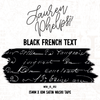 Black French Text 15mm Washi