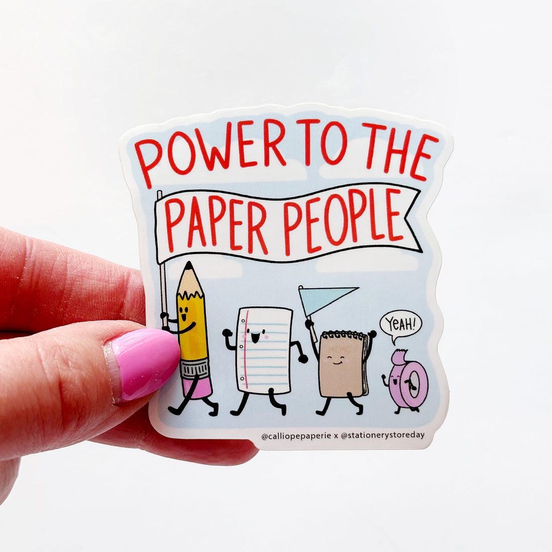 {coming soon!} Power To Paper People Vinyl Sticker | Stationery Store Day 2026
