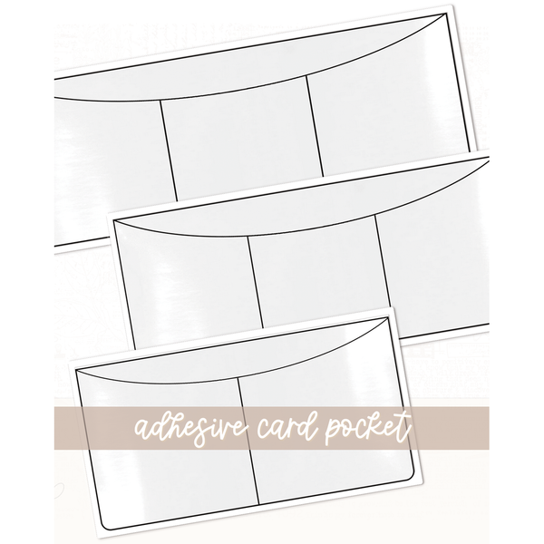 Divided Card Adhesive Pockets