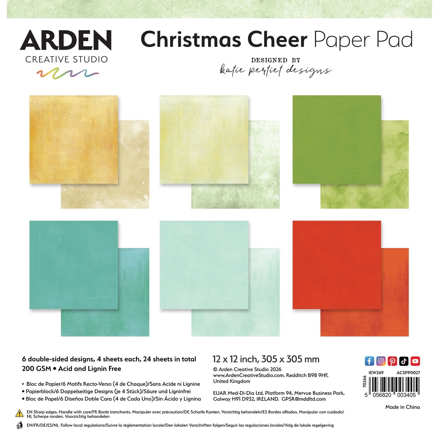 Christmas Cheer 12x12 Cardstock Solids
