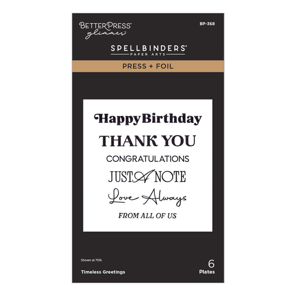 Timeless Greetings Press & Foil Plates
