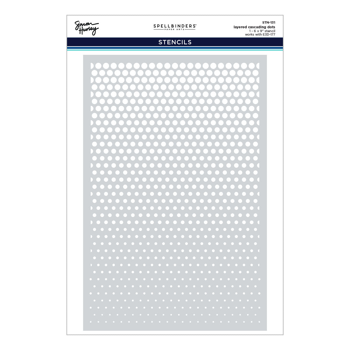 Cascading Dots 3D Embossing Folder and Stencil Bundle | Simon Hurley