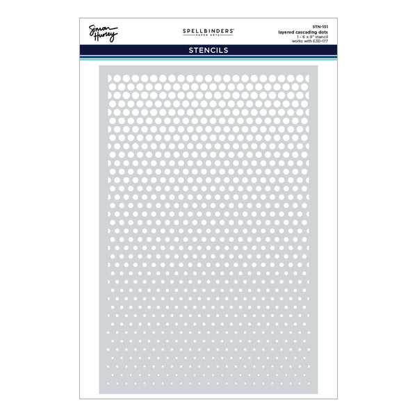 Cascading Dots 3D Embossing Folder and Stencil Bundle | Simon Hurley