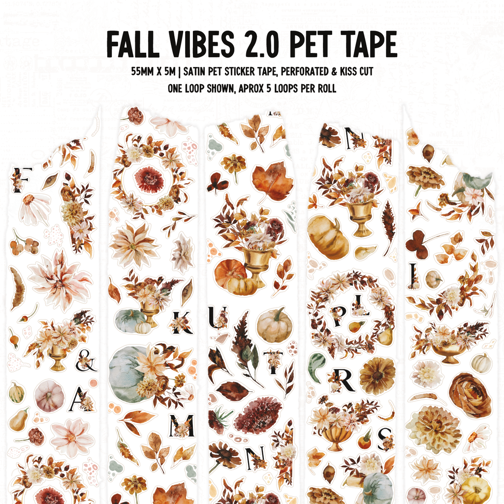 Fall Vibes 2.0 Kiss Cut Satin pet Tape