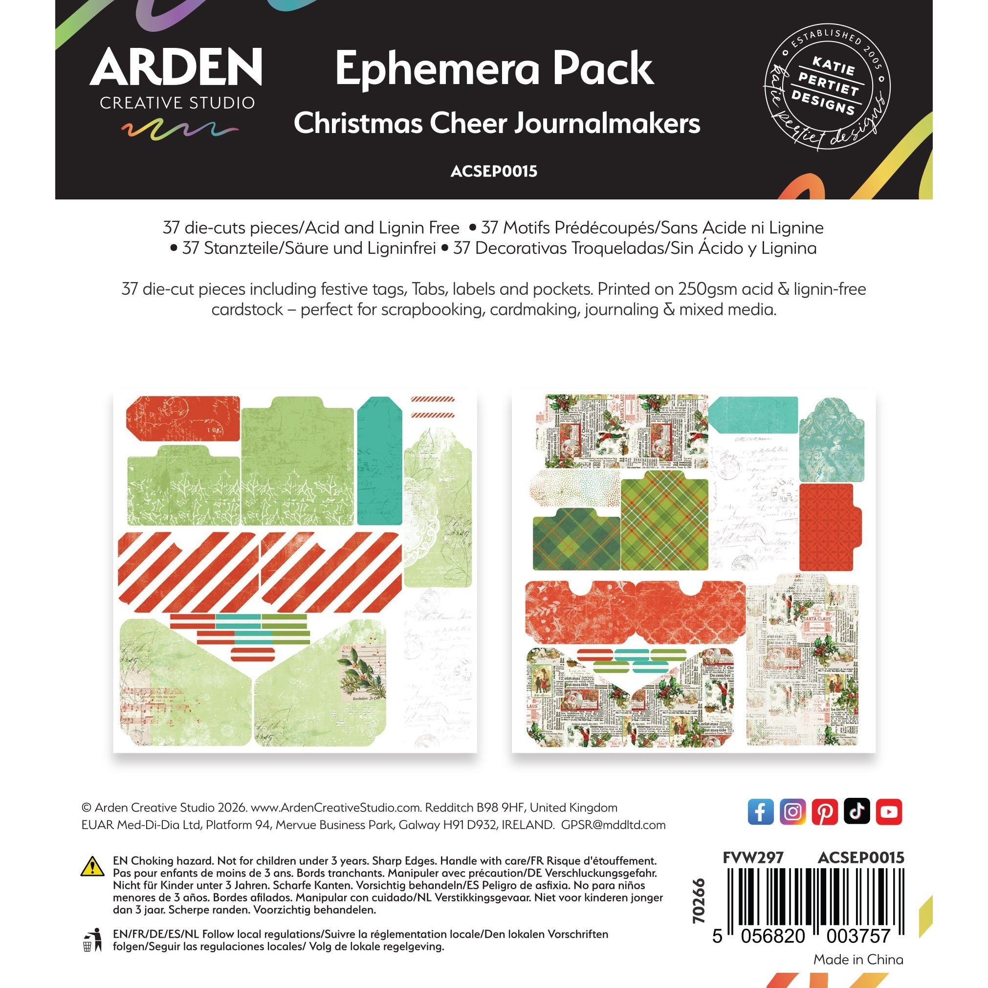 Christmas Cheer Journalmakers Ephemera Pack