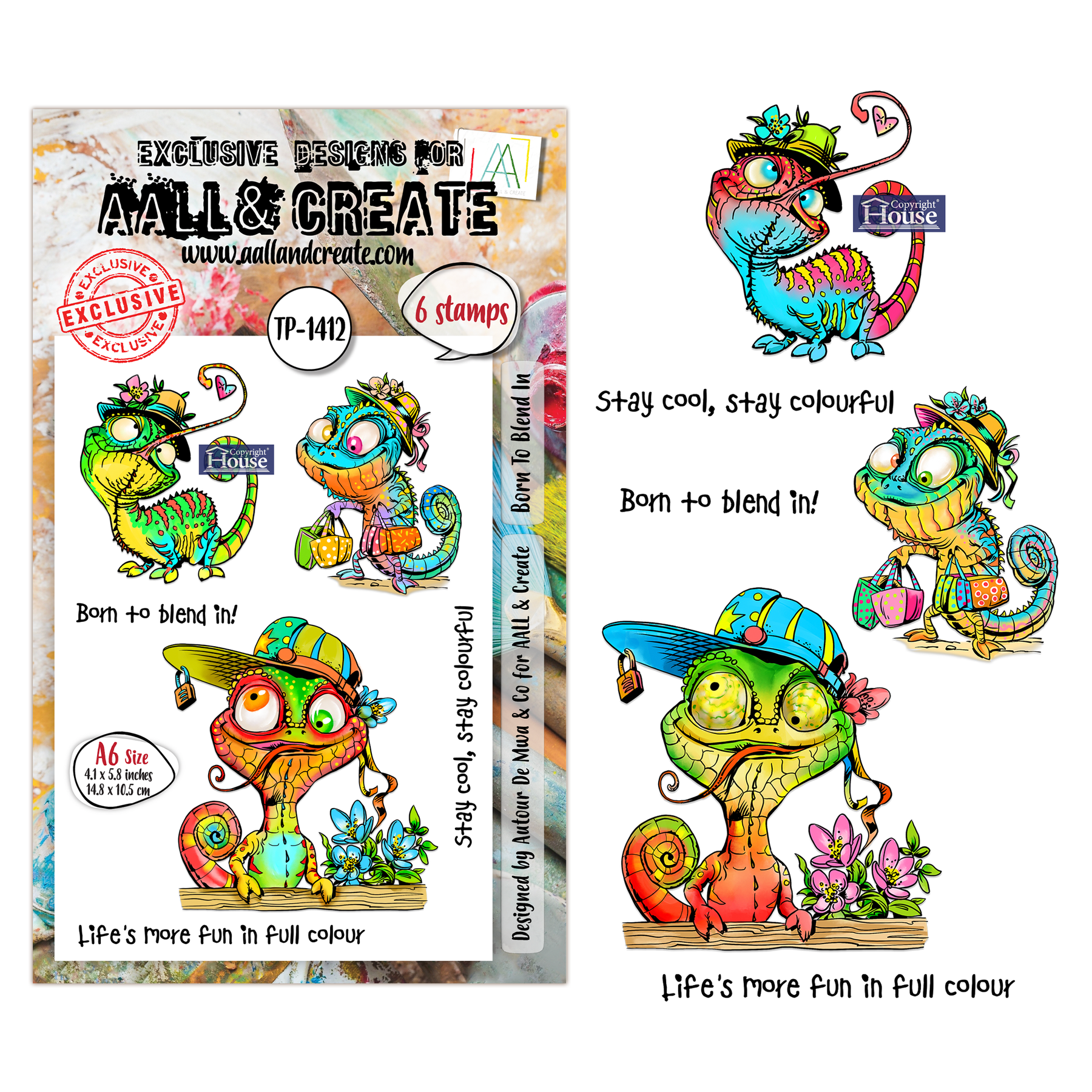 Born to Blend In A6 Stamp Set