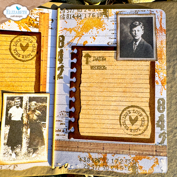 Notebook Fragments Stamp + Die Set | Art Journal Specials