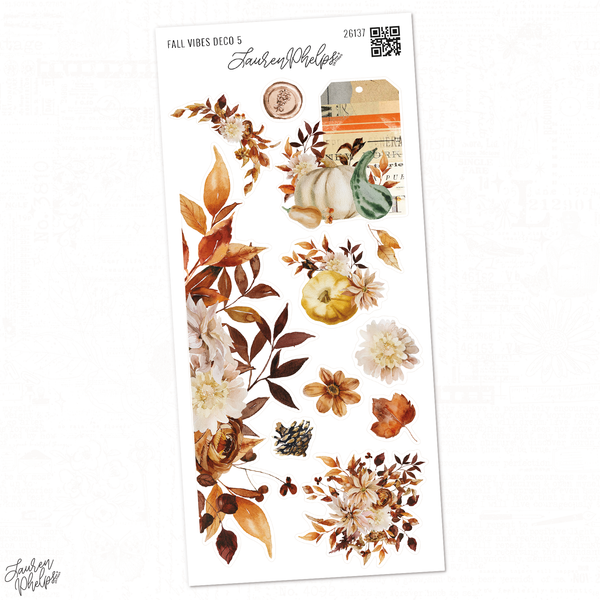 Fall Vibes Deco 5 Sticker Sheet