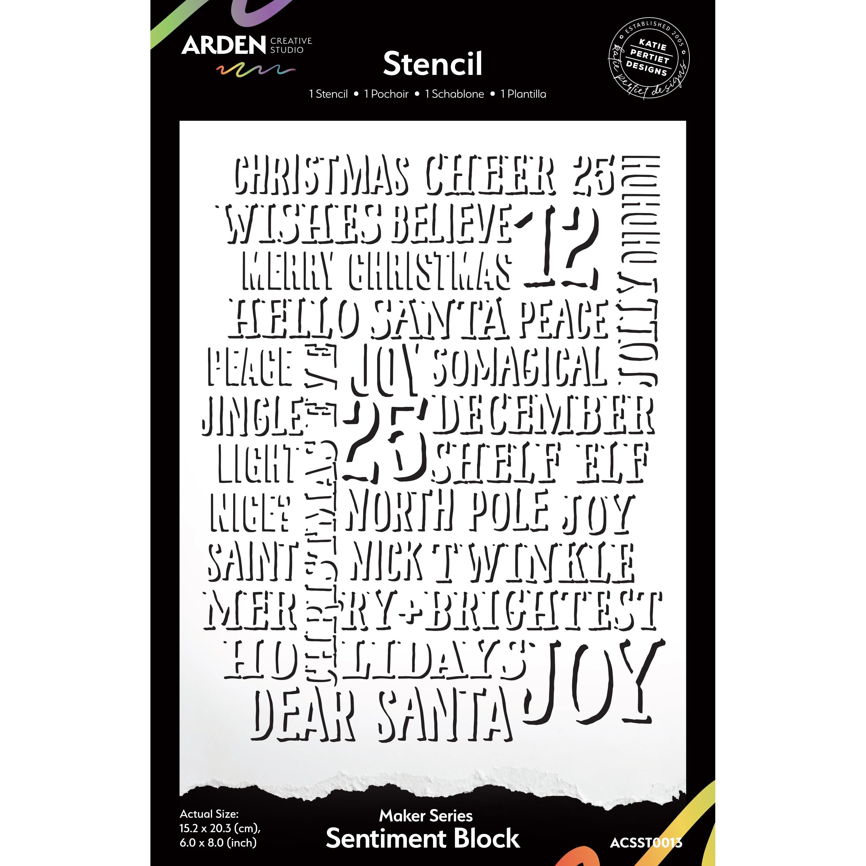 Sentiment Block 6x8 Stencil | Maker Series