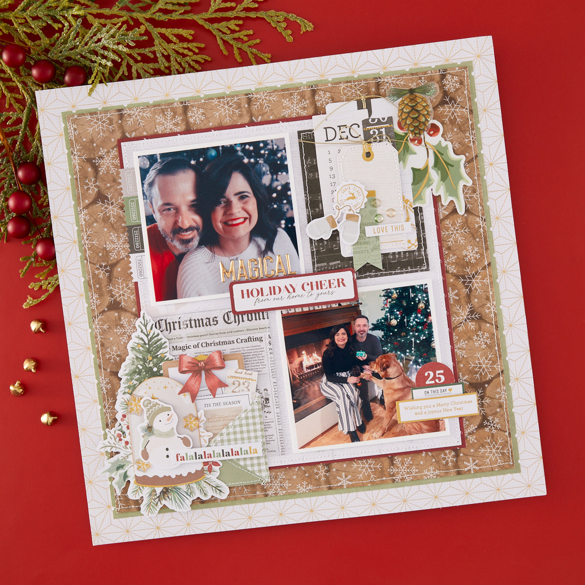 Sleigh Bells Ring Cardstock Diecut Ephemera