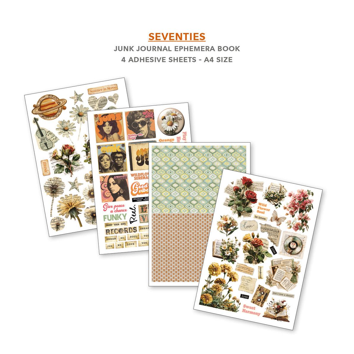 Seventies A4 Junk Journal & Ephemera Book