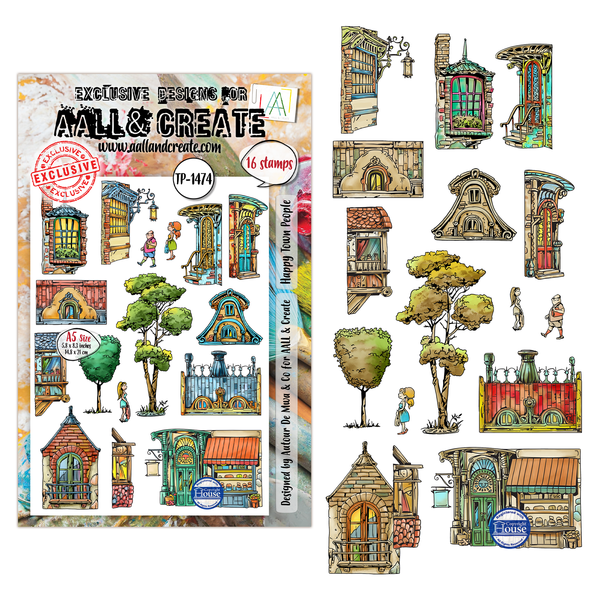 Happy Town People A5 Stamp Set No. 1474